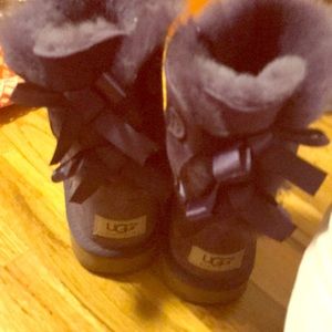 Kids uggs size 3 Purple fits women size 5 used